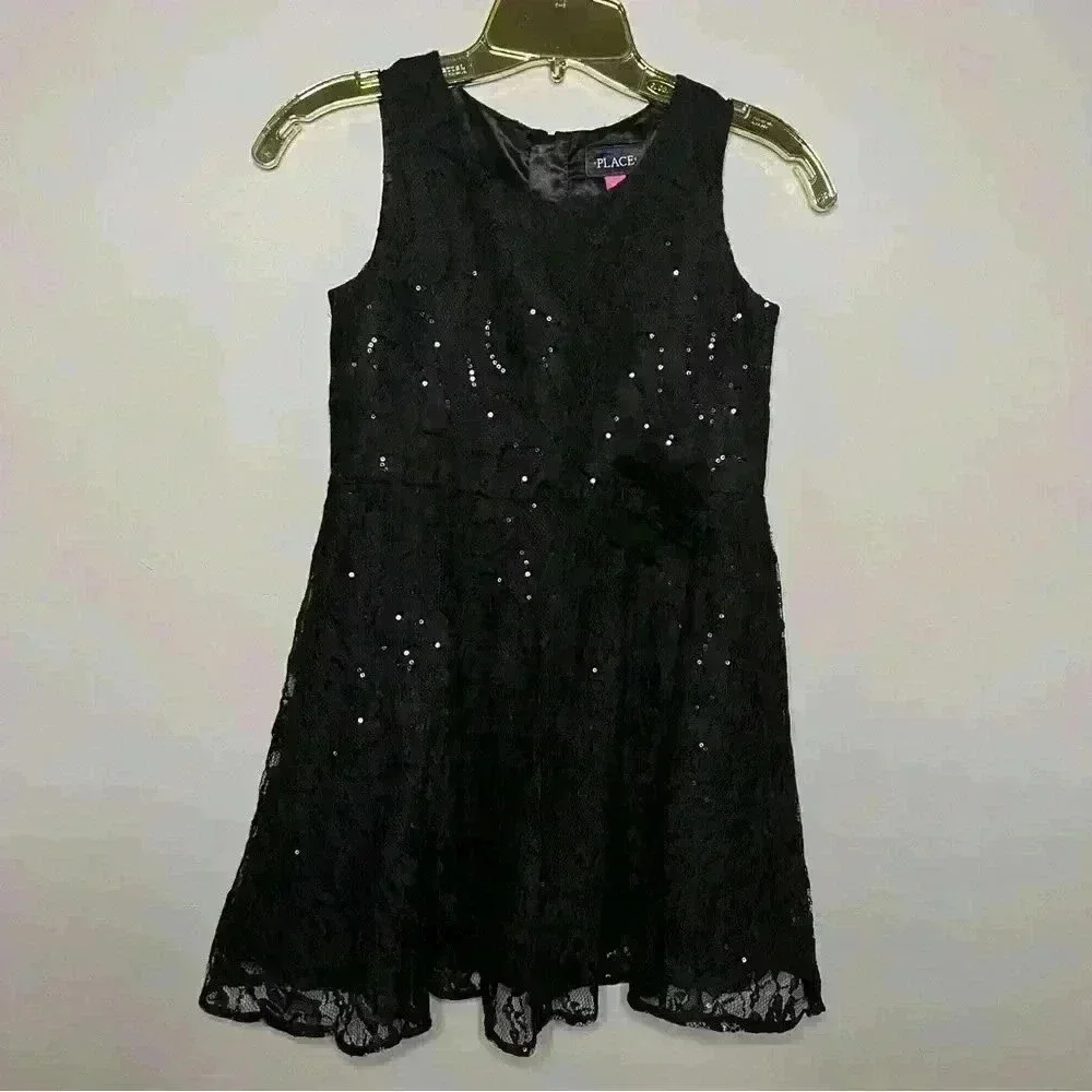 The Children’s Place Black Sparkly Dress, NWT, Size 10